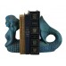 Zeckos Modest Mermaid Top and Tail Blue Distressed Finish Bookend Set 790876675531  362327730544